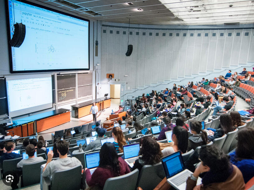 A large classroom at UC Berkeley
