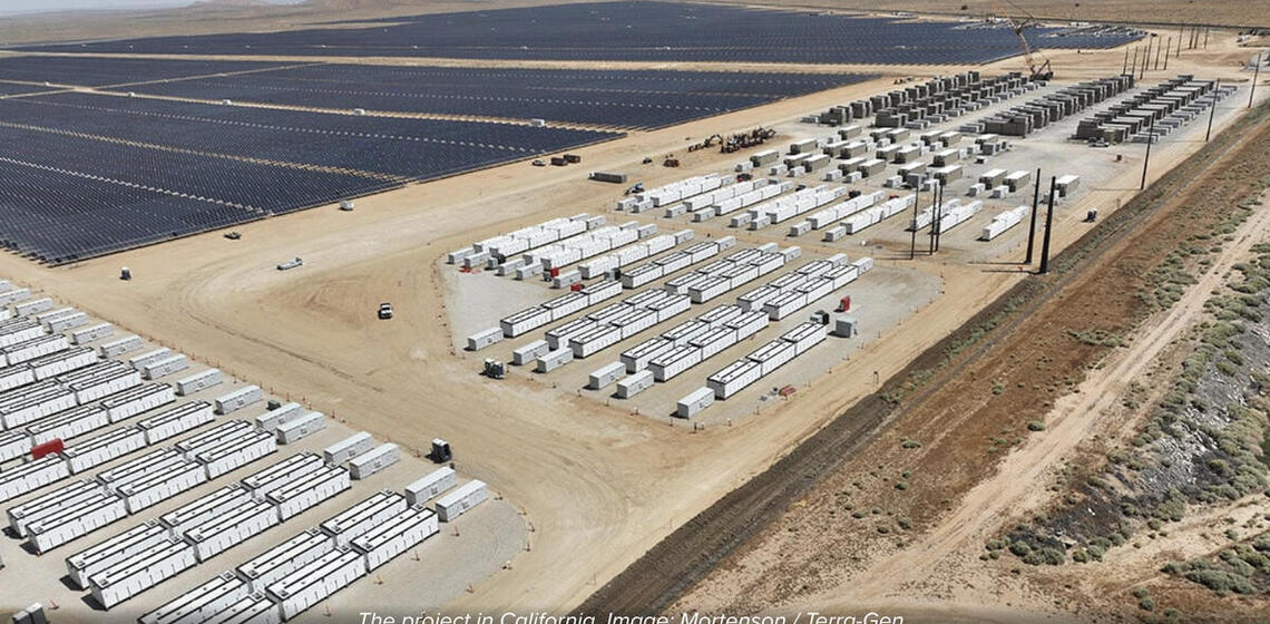 Large solar and battery storage facility in California